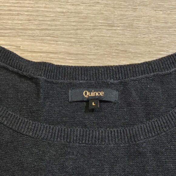 Quince Cotton Cashmere Sweater Lot Of 2 Womens Sz Large Link Stitch Dolman EUC - Picture 9 of 12